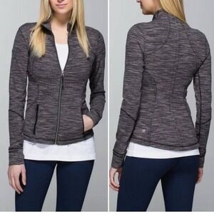 Lululemon grey black Forme Jacket *Cuffins Womens size 10